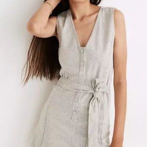 NWT Madewell striped sleeveless tie romper, Small